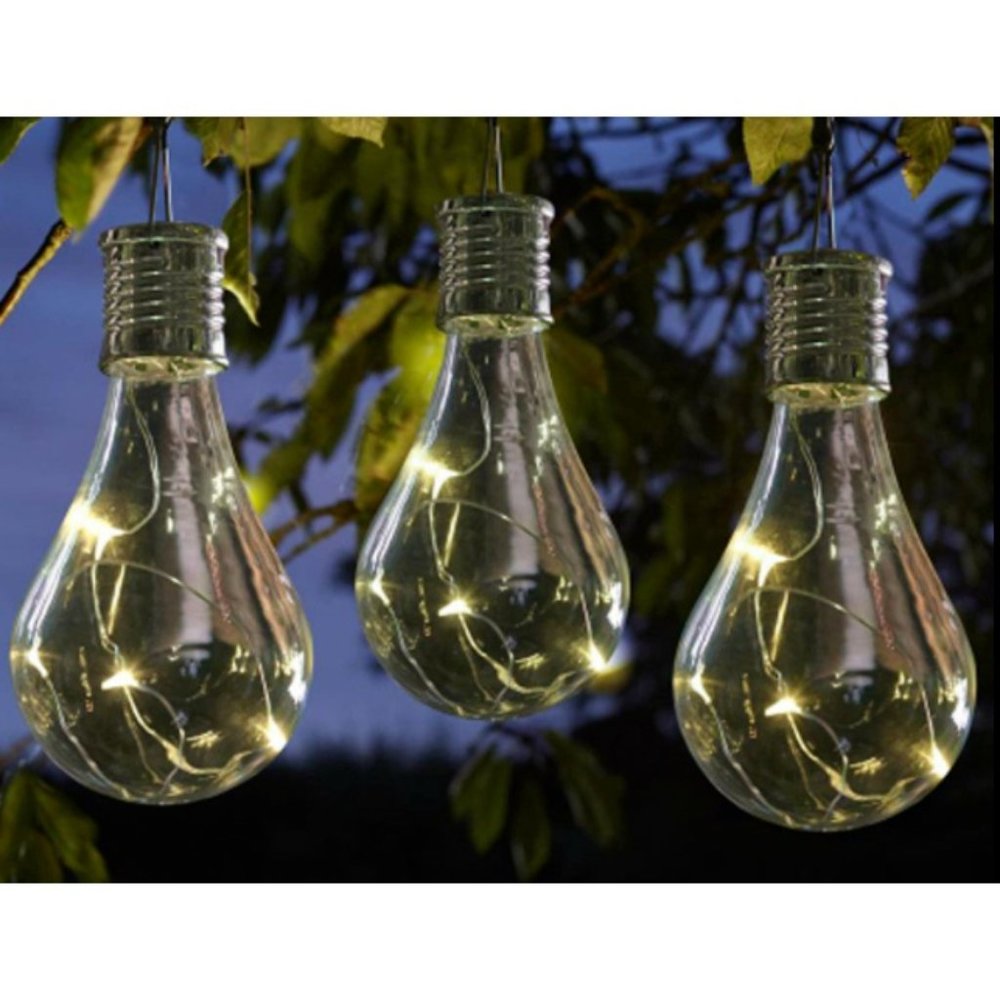 Lot of 10 Bulbs Solar Rotatable Outdoor Garden Camping Hanging LED Light Lamp